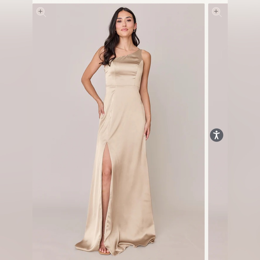 Size 20 Champagne Gold Satin Dress